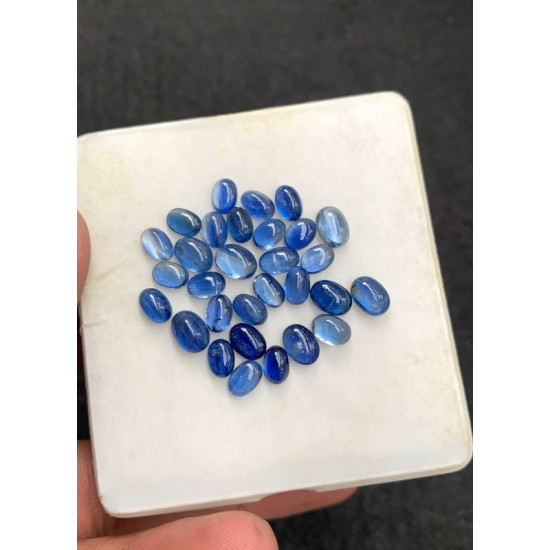 High Quality Natural Blue Kyanite Smooth Oval Shape Cabochons Gemstone For Jewelry